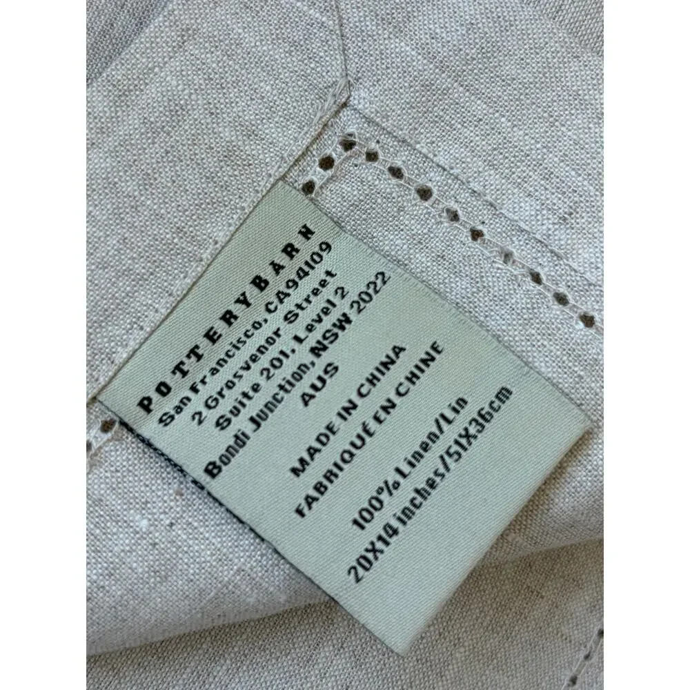 Pottery Barn Belgian Flax Linen Classic Napkins (Beige) - 20